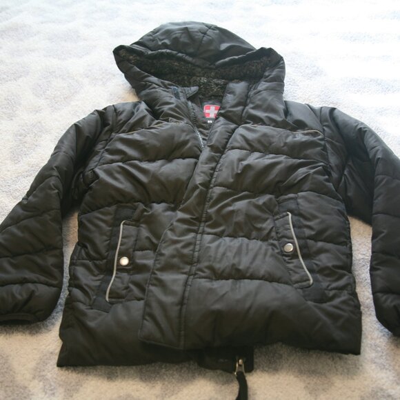 Swiss Tech Youth Puffer Winter Coat, Size Small(6-7), Black - Picture 2 of 4